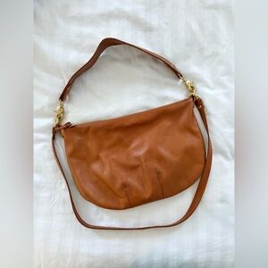 ✨ Clare V. Moyen Messenger Tan Leather | Made in LA | Iconic Crossbody Bag ✨